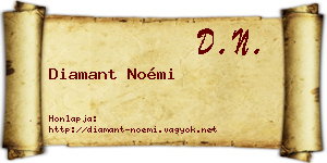 Diamant Noémi névjegykártya
